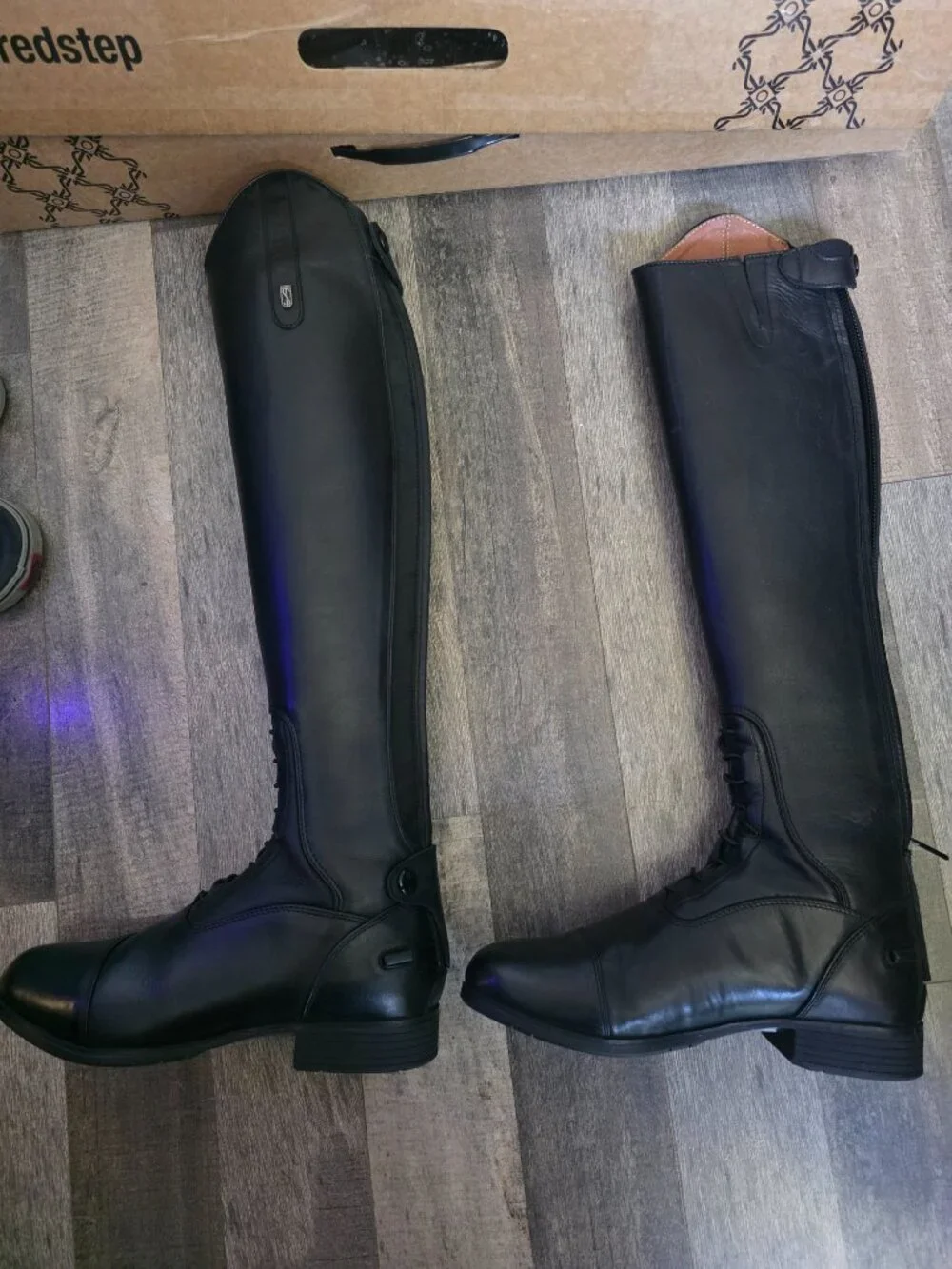 Tredstep Donatello III field- size 39EU, calf xslim ht tall black NWB